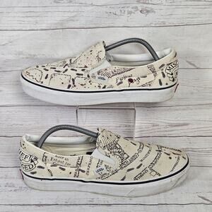 Vans x Harry Potter Slip On Marauder's Map Sneakers Universal Mens Sz 10.5 Shoes